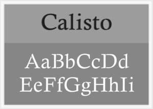 Calisto Font Alphabet Stencil