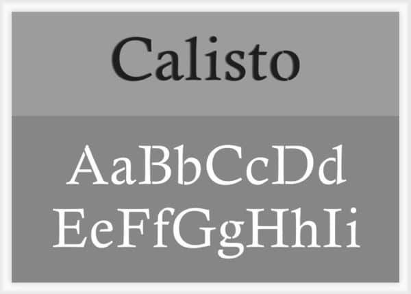 Calisto Font Alphabet Stencil