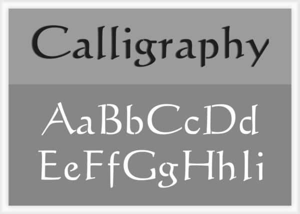 Calligraphy Font Alphabet Stencil