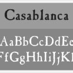 Casablanca Font Alphabet Stencil