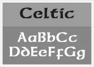 Celtic Font Alphabet Stencil