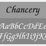 Chancery Font Alphabet Stencil