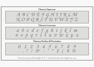 chancery font letter stencils alphabet stencil