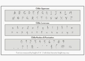 chiller letter stencils alphabet stencil