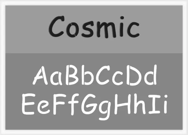 Cosmic Font Alphabet Stencil
