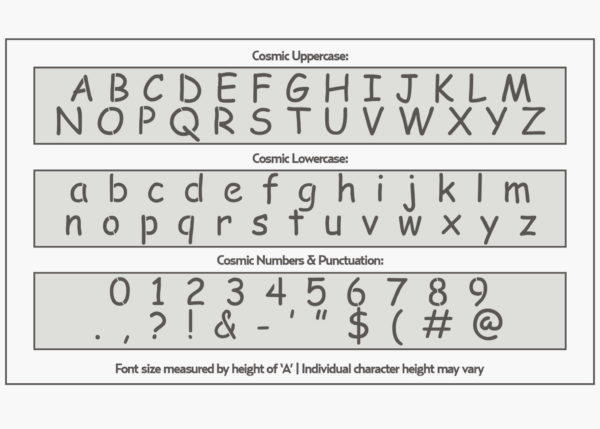 cosmic letter stencils alphabet stencil