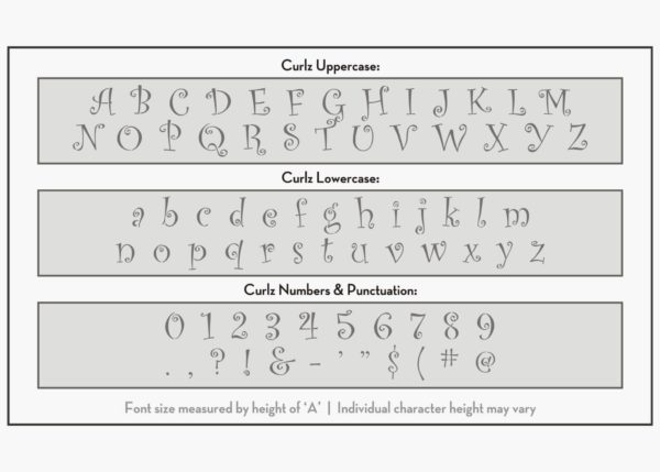 curlz letter stencils alphabet stencil