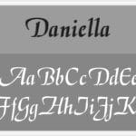 Daniella Font Alphabet Stencil