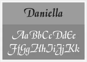 Daniella Font Alphabet Stencil
