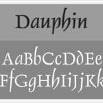 Dauphin Font Alphabet Stencil