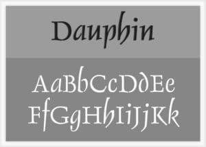 Dauphin Font Alphabet Stencil