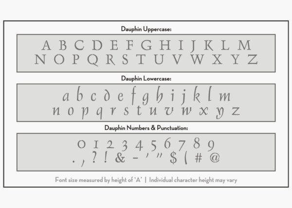 dauphin letter stencils alphabet