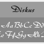 Diskus Font Alphabet Stencil