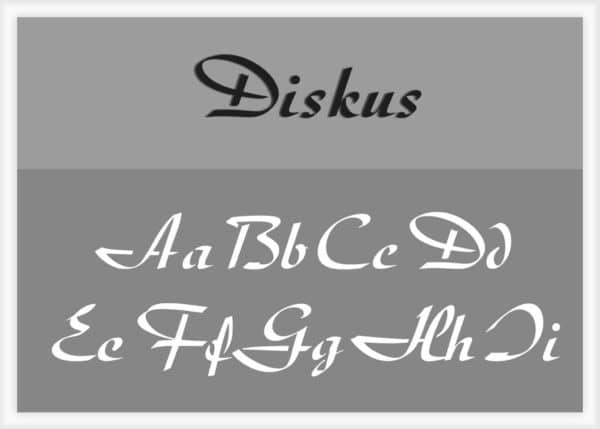 Diskus Font Alphabet Stencil