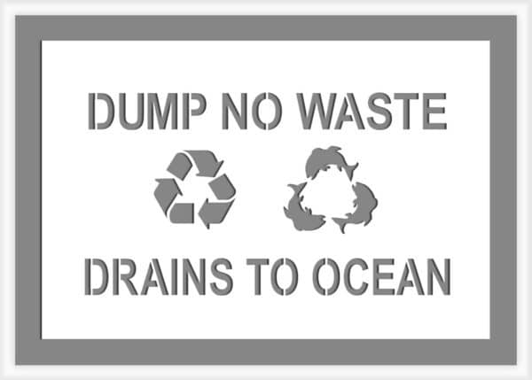 drains to ocean stencil dump no waste drains to ocean storm drain stencil