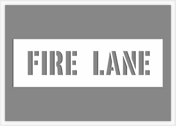 Fire Lane Stencil