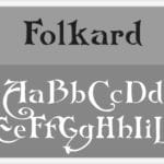 Folkard Font Alphabet Stencil