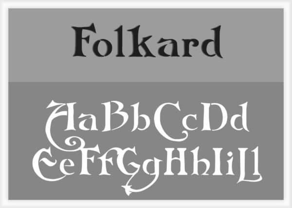 Folkard Font Alphabet Stencil