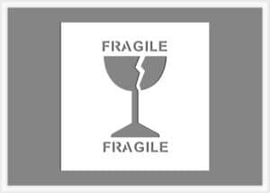 fragile symbol stencil