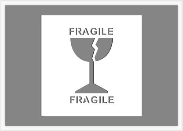 fragile symbol stencil