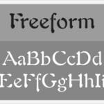 Freeform Font Alphabet Stencil