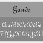 Gando Font Alphabet Stencil