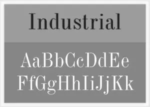 Industrial Font Alphabet Stencils