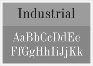 Industrial Font Alphabet Stencils