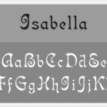 Isabella Font Alphabet Stencil