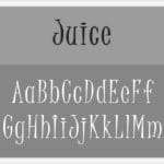 Juice Font Alphabet Stencil