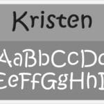 Kristen Font Alphabet Stencil