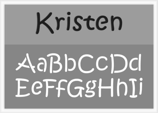 Kristen Font Alphabet Stencil