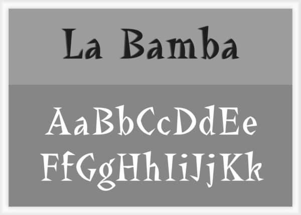 La Bamba Font Alphabet Stencils