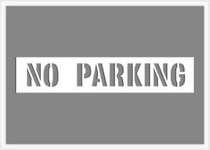 No Parking Stencil (sans)