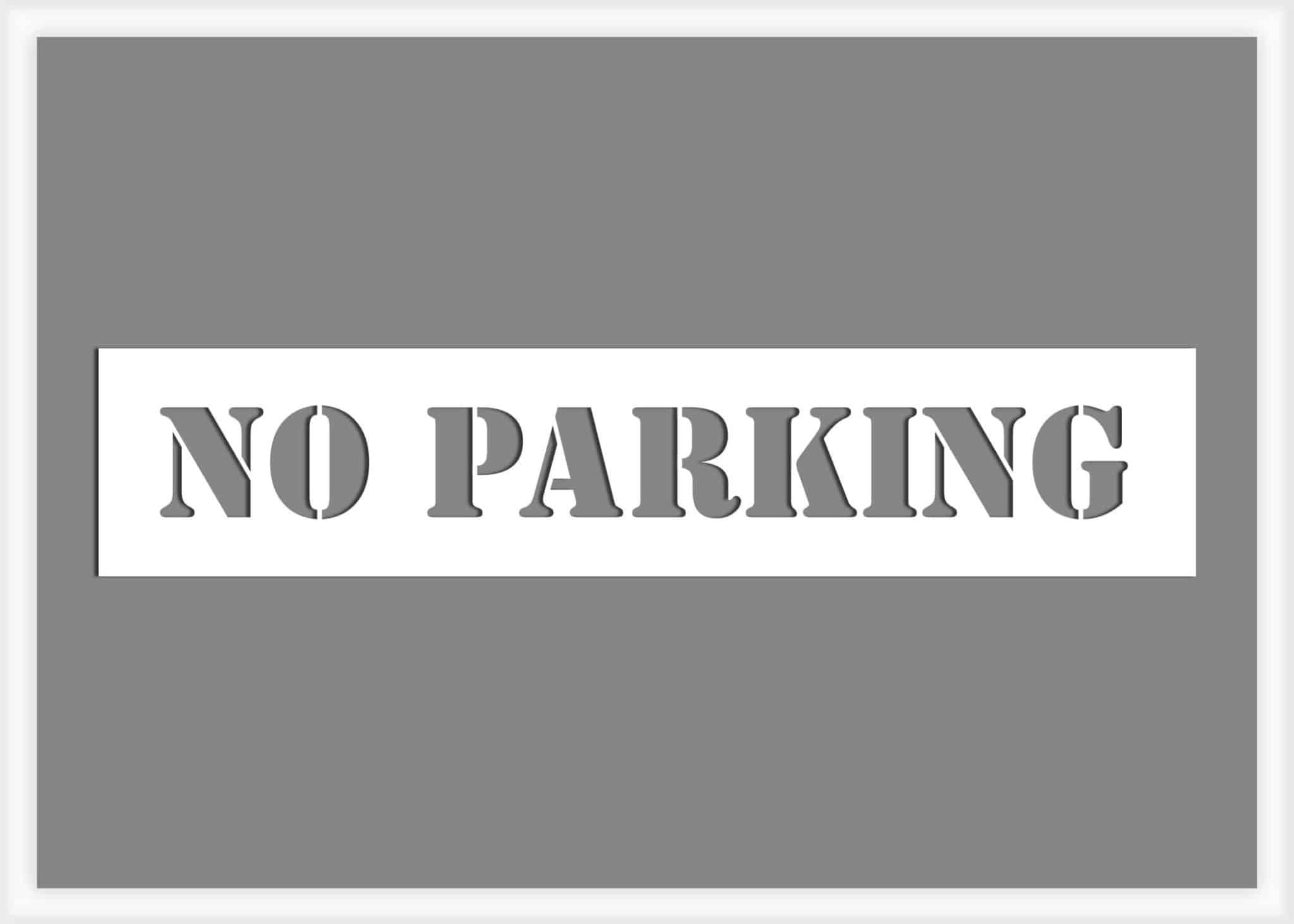 No Parking Stencil 1 line Parking Lot Stencils Stencils Online