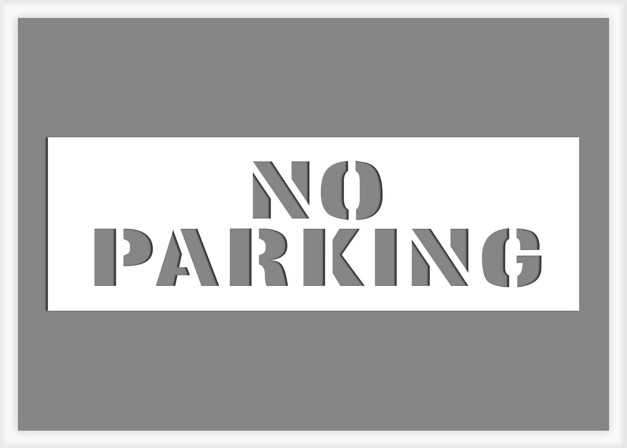 No Parking Stencil 2 lines Parking Lot Stencils Stencils Online