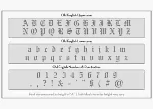 letter stencils old english font