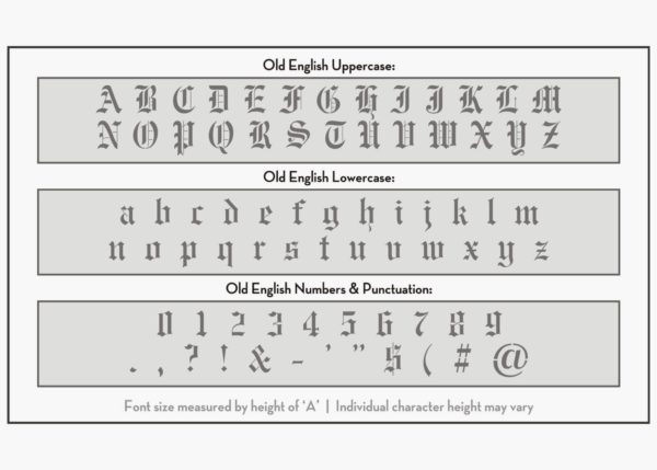 letter stencils old english font