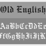 Old English Font Alphabet Stencil