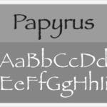 Papyrus Font Alphabet Stencils