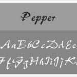 Pepper Font Alphabet Stencils