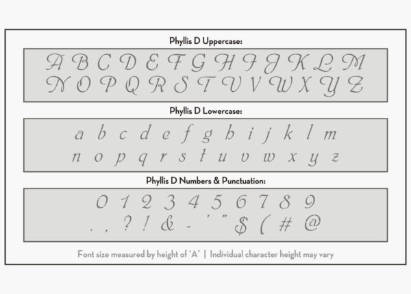 letter stencils phyllis font