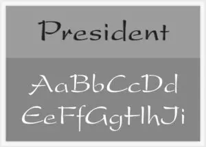 President Font Alphabet Stencils