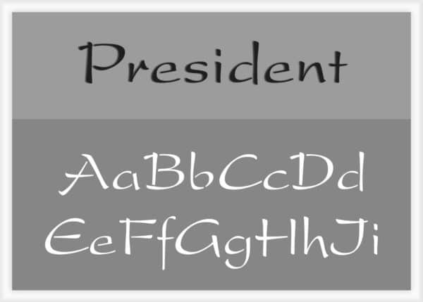 President Font Alphabet Stencils