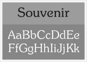 Souvenir Font Alphabet Stencils