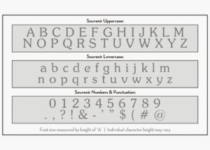 letter stencils souvenir font