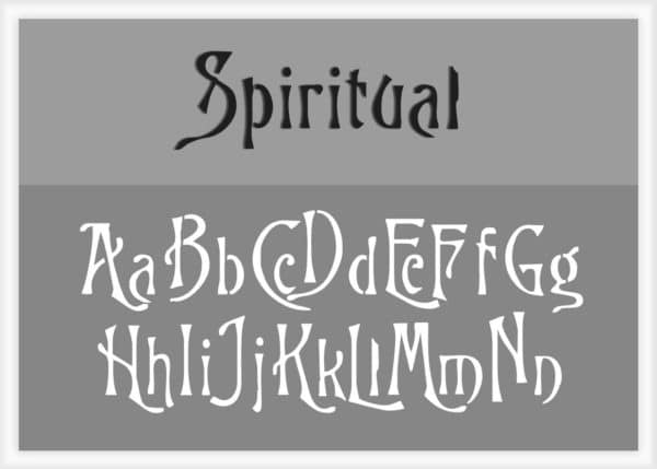 Spiritual Font Alphabet Stencils
