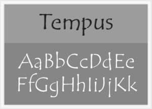 Tempus Font Alphabet Stencils