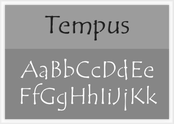 Tempus Font Alphabet Stencils