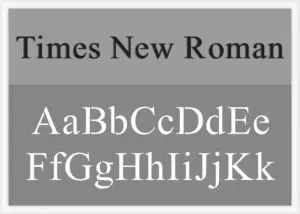 Times New Roman Font Alphabet Stencils